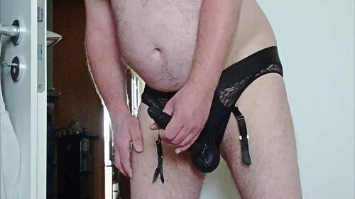 nylonjunge - Nylonjunge und seine geilen Dildos 1 - Privatporno